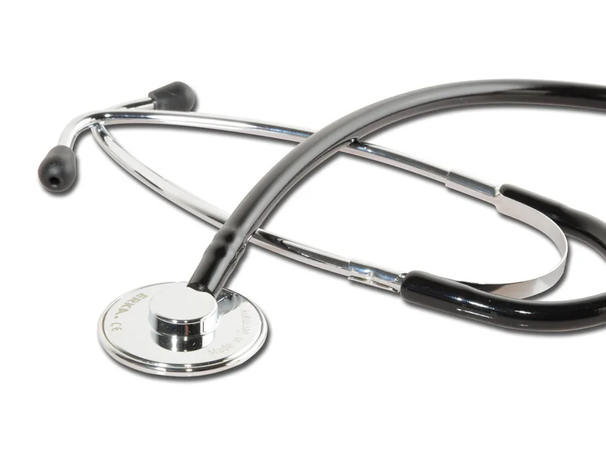 Sttetoscop Erkaphon cu placă pectorală plană - cromat - negru