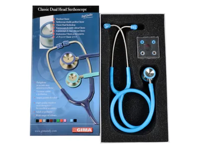 Stetoscop clasic cu două capete pediatric - albastru deschis