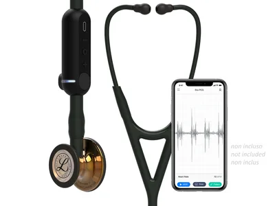 Stetoscop digital Littmann Core - 8863 - negru - finisaj cupru lucios