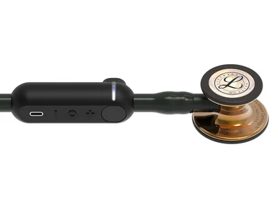 Stetoscop digital Littmann Core - 8863 - negru - finisaj cupru lucios