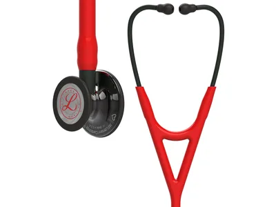 Stetoscop Littmann Cardiology IV - 6182 - roșu - finisaj negru
