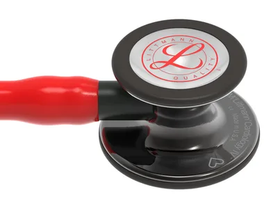 Stetoscop Littmann Cardiology IV - 6182 - roșu - finisaj negru