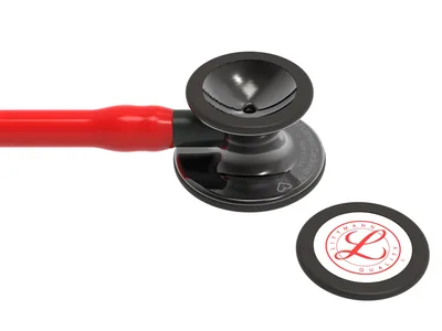 Stetoscop Littmann Cardiology IV - 6182 - roșu - finisaj negru