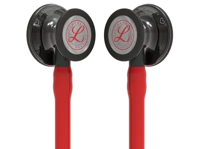 Stetoscop Littmann Cardiology IV - 6182 - roșu - finisaj negru