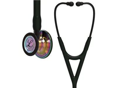 Stetoscop Littmann Cardiology IV - 6240 - negru - finisaj rainbow