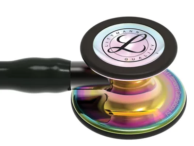 Stetoscop Littmann Cardiology IV - 6240 - negru - finisaj rainbow