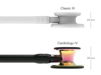 Stetoscop Littmann Cardiology IV - 6240 - negru - finisaj rainbow