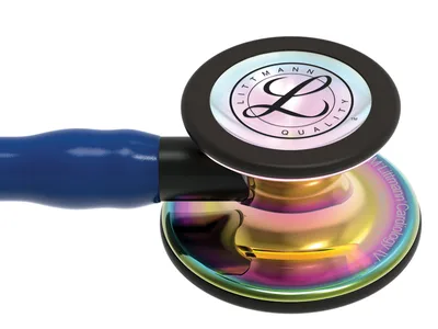 Stetoscop Littmann Cardiology IV - 6242 - albastru navy - finisaj rainbow