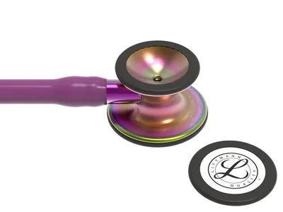 Stetos Littmann Cardiology IV - 6205 - culoare mov - finisaj rainbow - tulpină violet