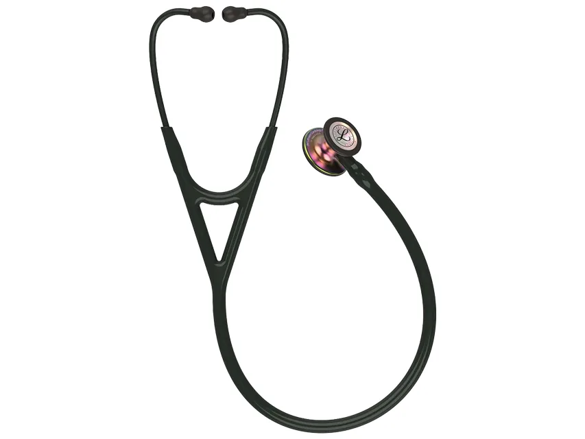 Stetoscop Littmann Cardiology IV - 6165 - negru - finisaj rainbow