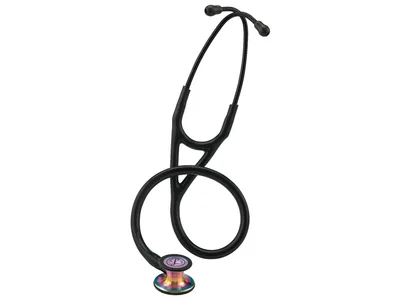 Stetoscop Littmann Cardiology IV - 6165 - negru - finisaj rainbow