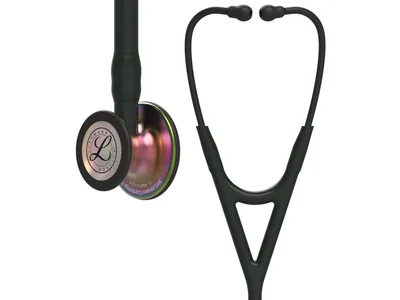 Stetoscop Littmann Cardiology IV - 6165 - negru - finisaj rainbow