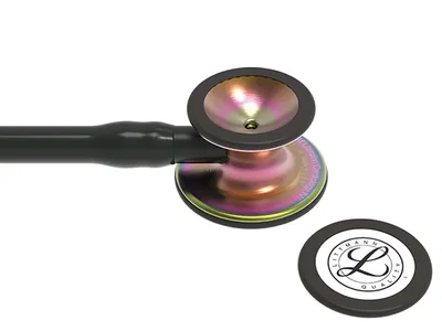 Stetoscop Littmann Cardiology IV - 6165 - negru - finisaj rainbow
