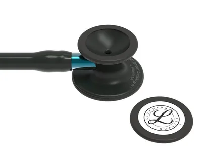 Stetoscop Littmann Cardiology IV - 6201 - negru - finisaj negru - tija albastră