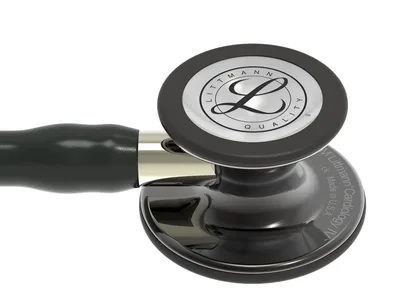 Stetoscop Littmann Cardiology IV - 6204 - negru - finisaj luciu inalt fumuriu