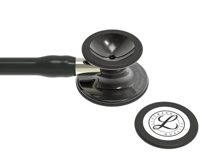 Stetoscop Littmann Cardiology IV - 6204 - negru - finisaj luciu inalt fumuriu