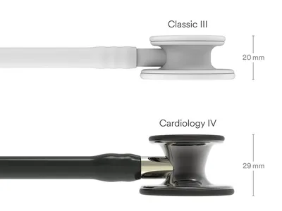 Stetoscop Littmann Cardiology IV - 6204 - negru - finisaj luciu inalt fumuriu