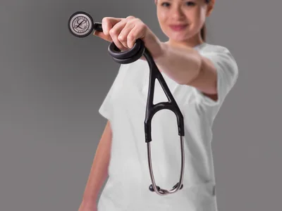 Littmann Cardiology IV - 6177C - negru - piesă de ascultare cu finisaj oglindă