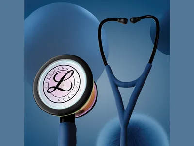 Littmann Cardiology IV - 6242C - albastru navy - piesa toracica rainbow luciu inalt