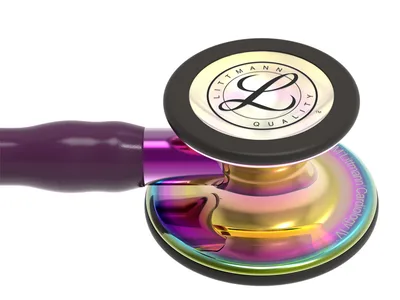 Stetoscop Littmann Cardiology IV - 6239 - prune - finisaj rainbow lustruit - tije violet