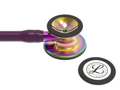 Stetoscop Littmann Cardiology IV - 6239 - prune - finisaj rainbow lustruit - tije violet