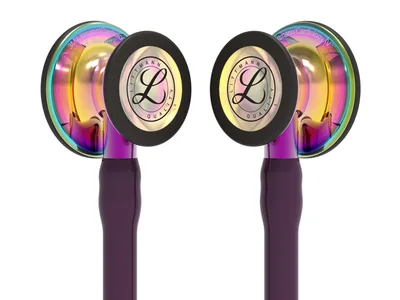 Stetoscop Littmann Cardiology IV - 6239 - prune - finisaj rainbow lustruit - tije violet