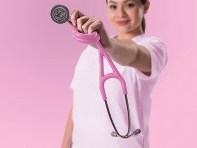 Stetoscop Littmann Cardiology IV - 6159C - roz deschis - finisaj inox