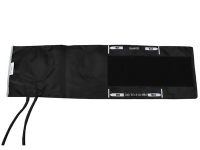 Manșetă pentru obezi + 2 tuburi vezică 62x17.5 cm - nylon negru