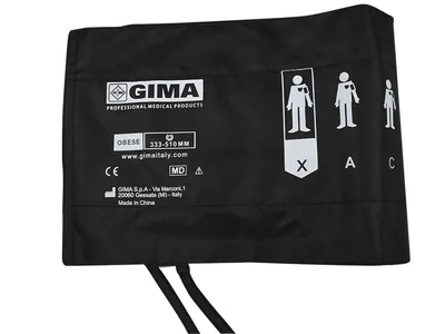 Manșetă pentru obezi + 2 tuburi vezică 62x17.5 cm - nylon negru