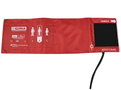 Manșetă adult + 1 tub balon 49x15 cm - nylon roșu