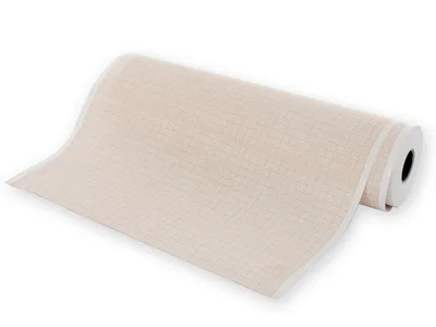 Hârtie termică ECG 210x30 mm x m role - grilă portocalie