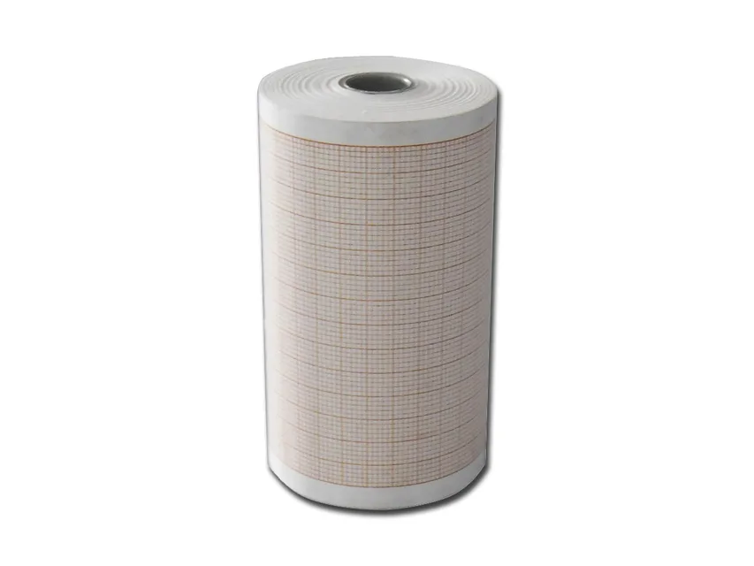 Hârtie termică ECG 80x25 mm x m rola - grilă portocalie