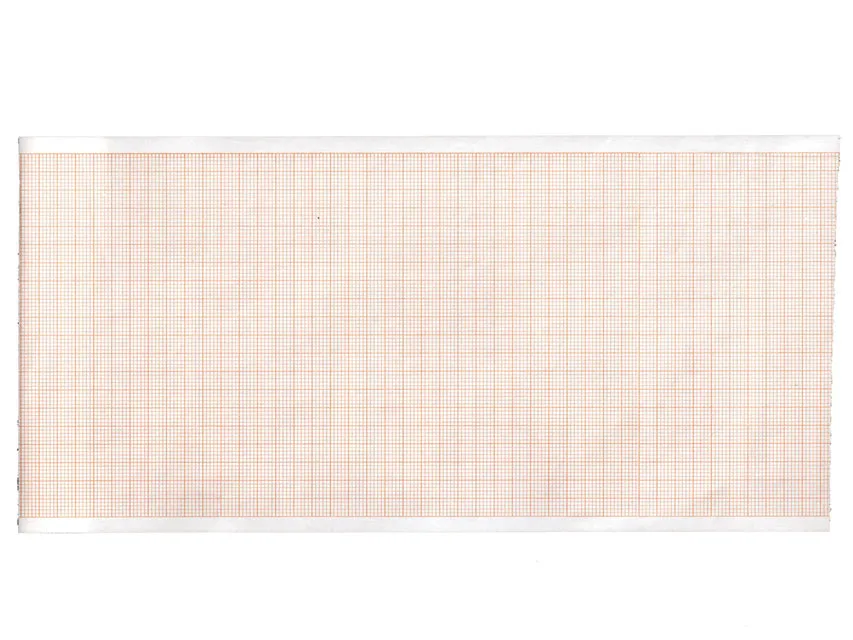Hârtie termică ECG 110x20 mm x m roll - grilă portocalie