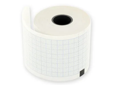 Hârtie termică ECG 50x30 mm x m role - grilă albastră
