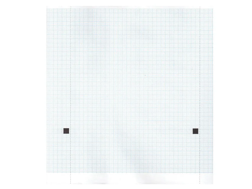 Hârtie termică ECG 210x20 mm x m roll - grilă albastră