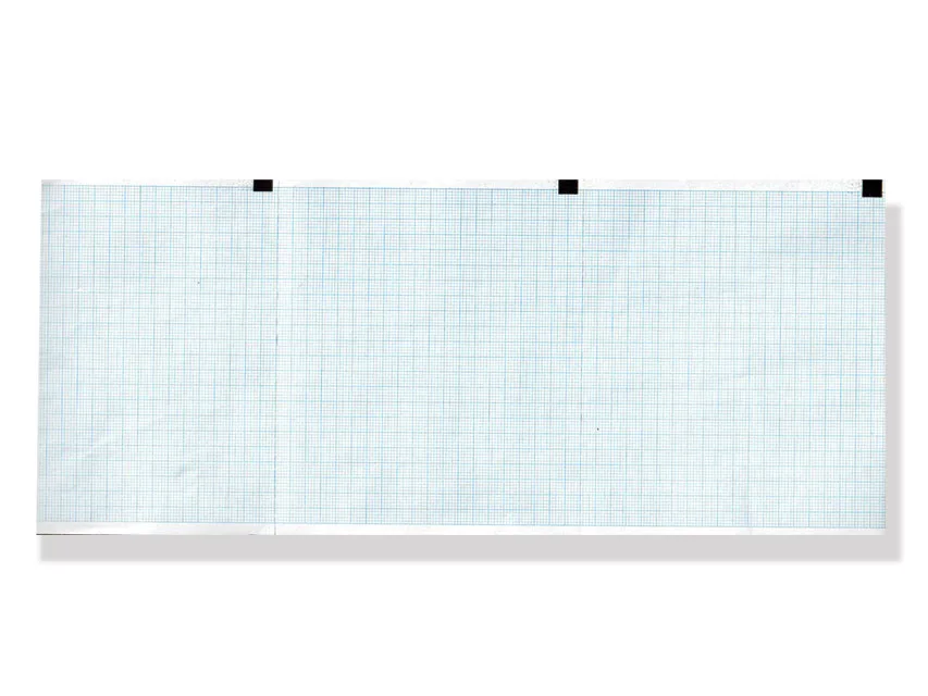 Hârtie termică ECG 120x100mm x300s pachet - grilă albastră