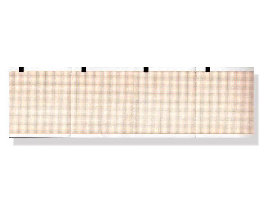 Hârtie termică ECG 80x70mm x300s pachet - grilă portocalie