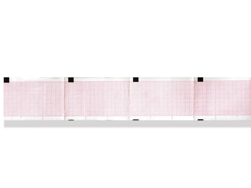 Hârtie termică ECG 50x75mm x400s pachet - grilă portocalie