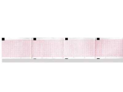 Hârtie termică ECG 50x75mm x400s pachet - grilă portocalie
