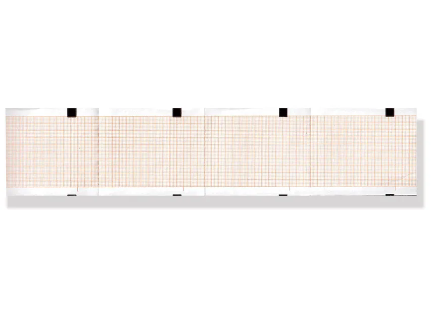 Hârtie termică ECG 63x75mm x400s pachet - grilă portocalie