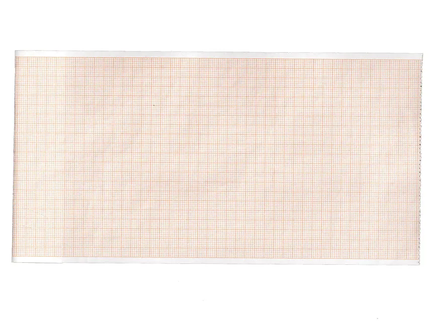 Hârtie termică ECG 112x27 mm x m role - grilă portocalie