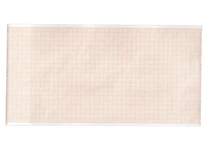 Hârtie termică ECG 112x27 mm x m role - grilă portocalie