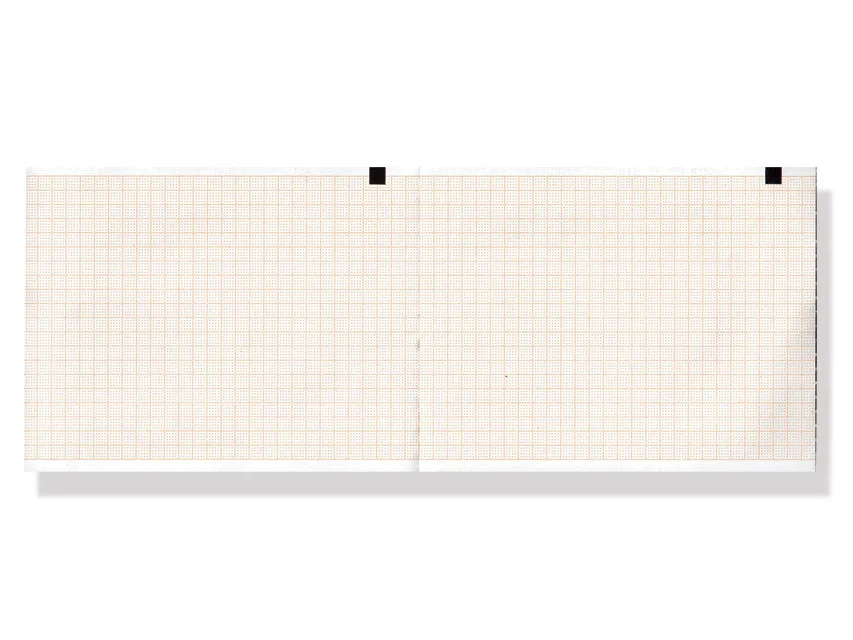 Hârtie termică ECG 110x140mm x200s pachet - grilă portocalie