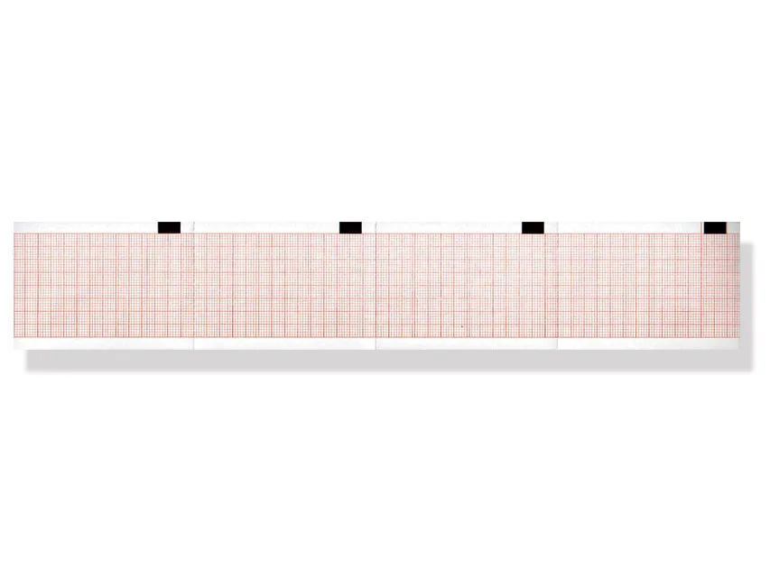 Hârtie termică ECG 50x70mm x200s pachet - grilă portocalie
