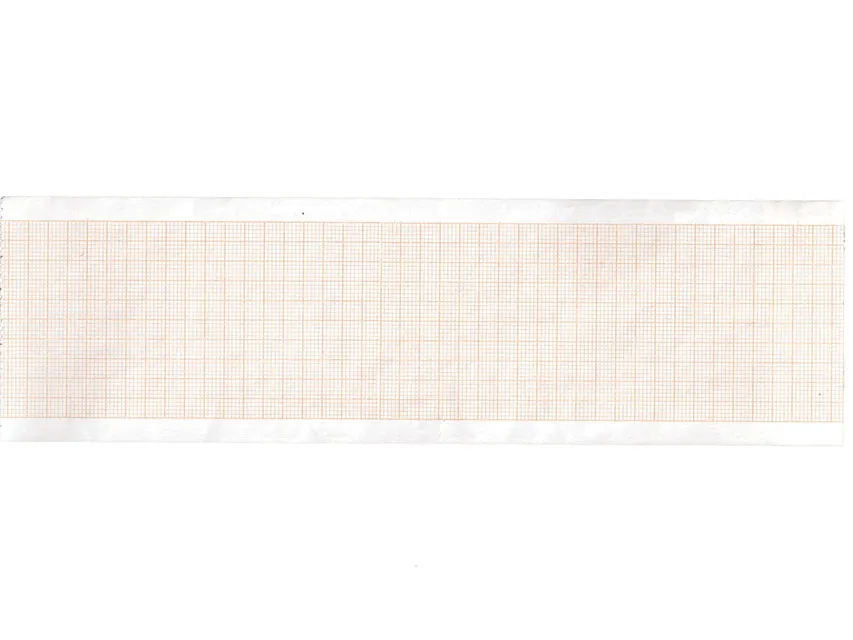 Hârtie termică ECG 63x30 mm x m role - grilă portocalie