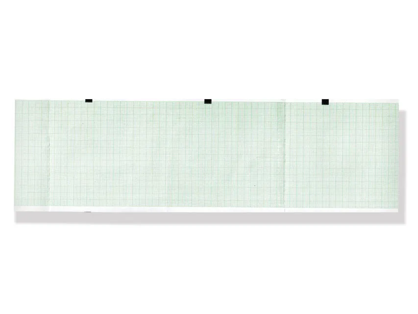 Hârtie termică ECG 90x90mm x390s pachet - grilă verde