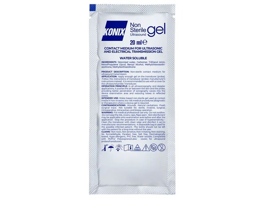 Gel pentru ultrasunete - plic 20 ml - transparent