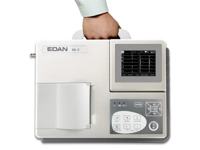 Edan SE-3 colour ECG - 3 canale cu monitor și interpretare