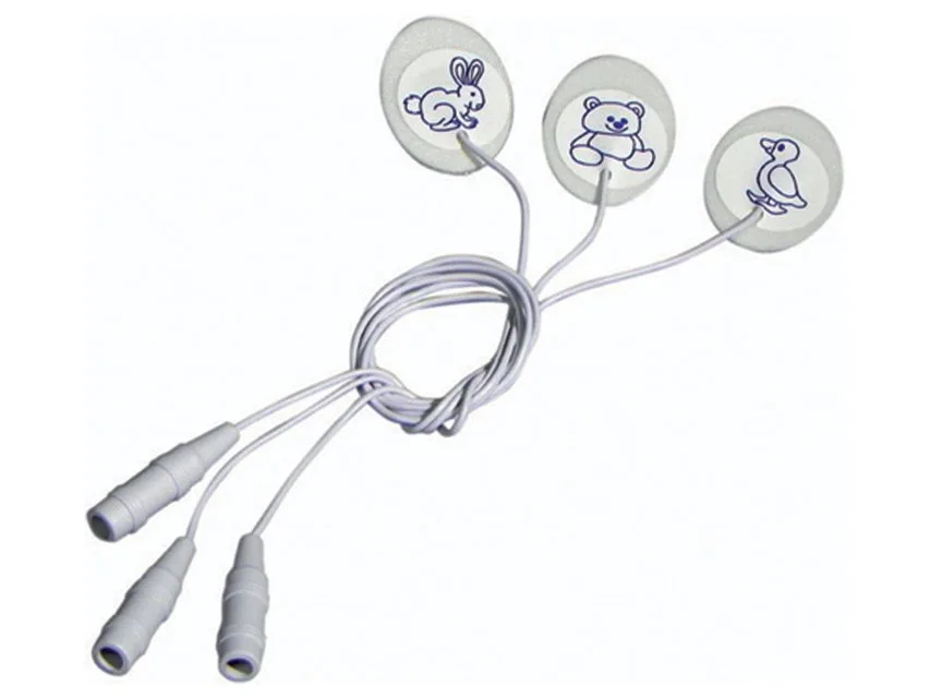 Electrozi de spumă descarabili - ovali 23-30 mm cu fir 35 cm - pediatrici
