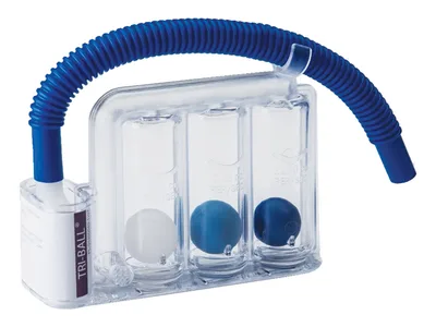 Aparat de exercitii respiratorii cu 3 mingii tri-ball